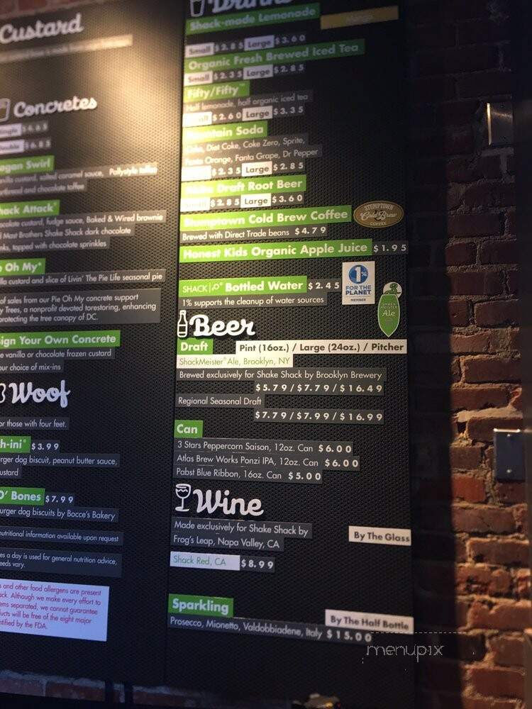 Shake Shack - Washington, DC menu_pic