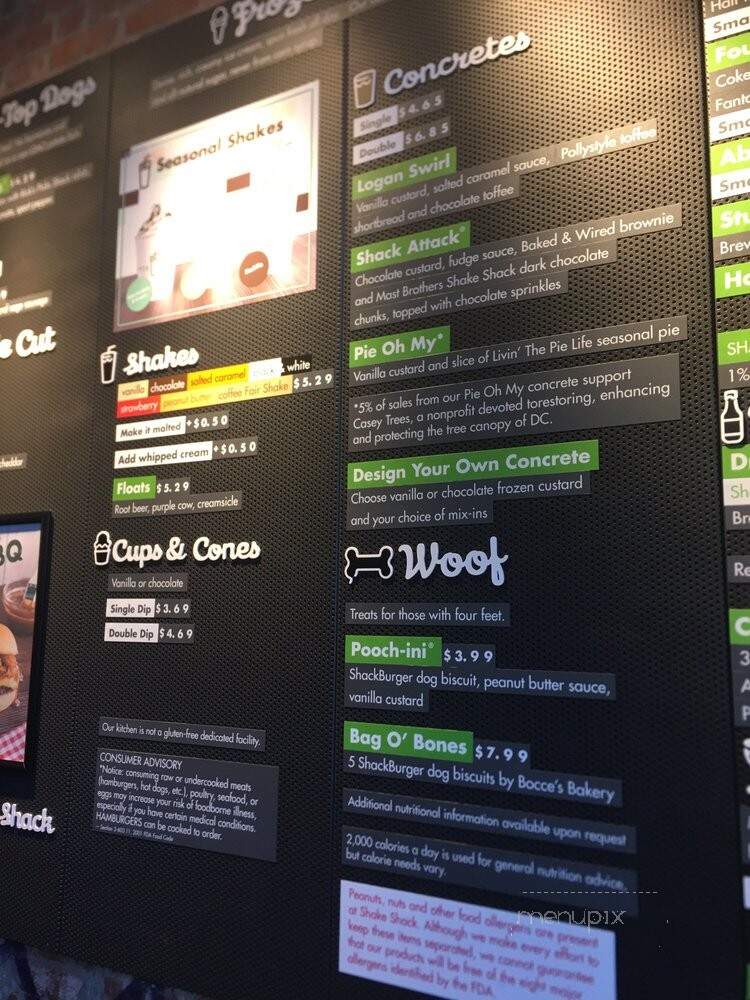 Shake Shack - Washington, DC menu_pic
