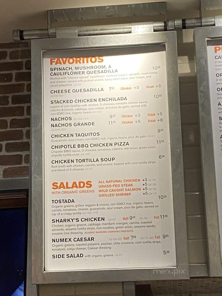 Sharky's Woodfired Mexican Grill - Marina del Rey, CA menu_pic