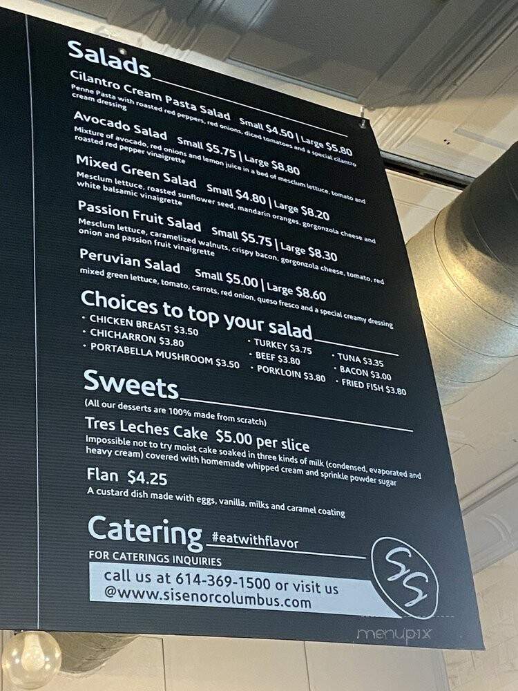 Si Senor Peruvian Sandwiches and More - Columbus, OH menu_pic
