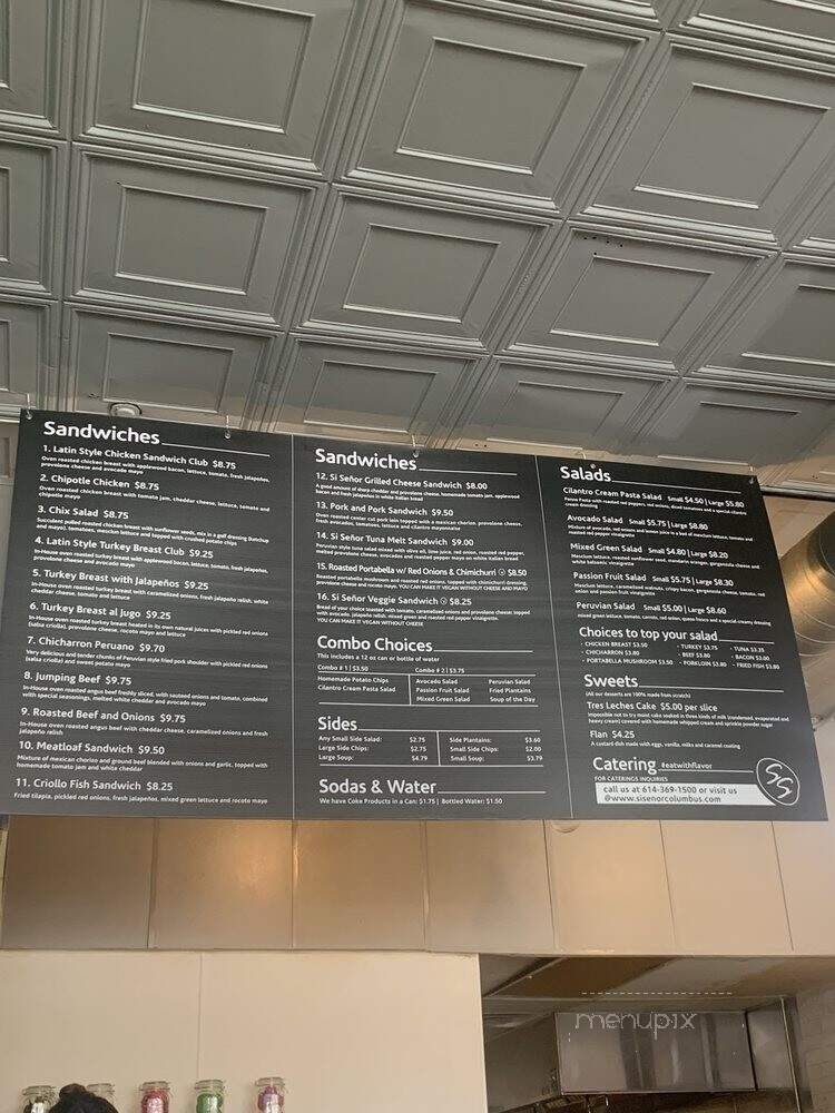 Si Senor Peruvian Sandwiches and More - Columbus, OH menu_pic