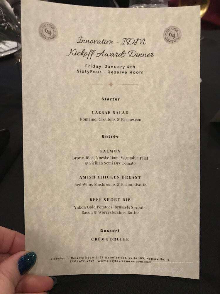 Sixty Four - Naperville, IL menu_pic