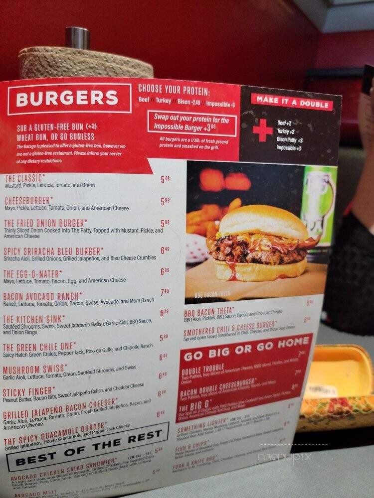 Smitty's Garage Burgers and Beer - Omaha, NE menu_pic