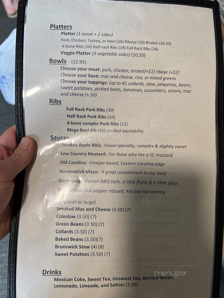 Smohk - Richmond, VA menu_pic