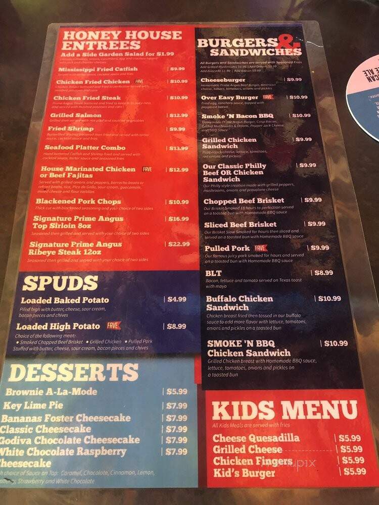 Smoke N Honey House - Houston, TX menu_pic