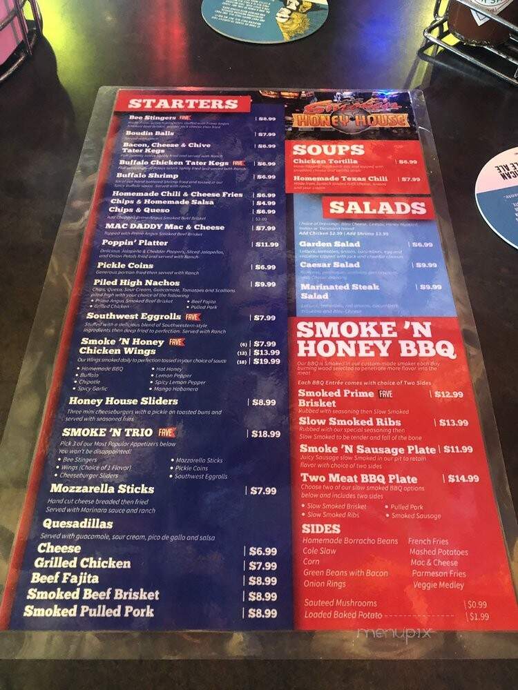 Smoke N Honey House - Houston, TX menu_pic