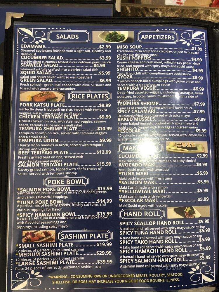 SM Sushirrito - Holladay, UT menu_pic