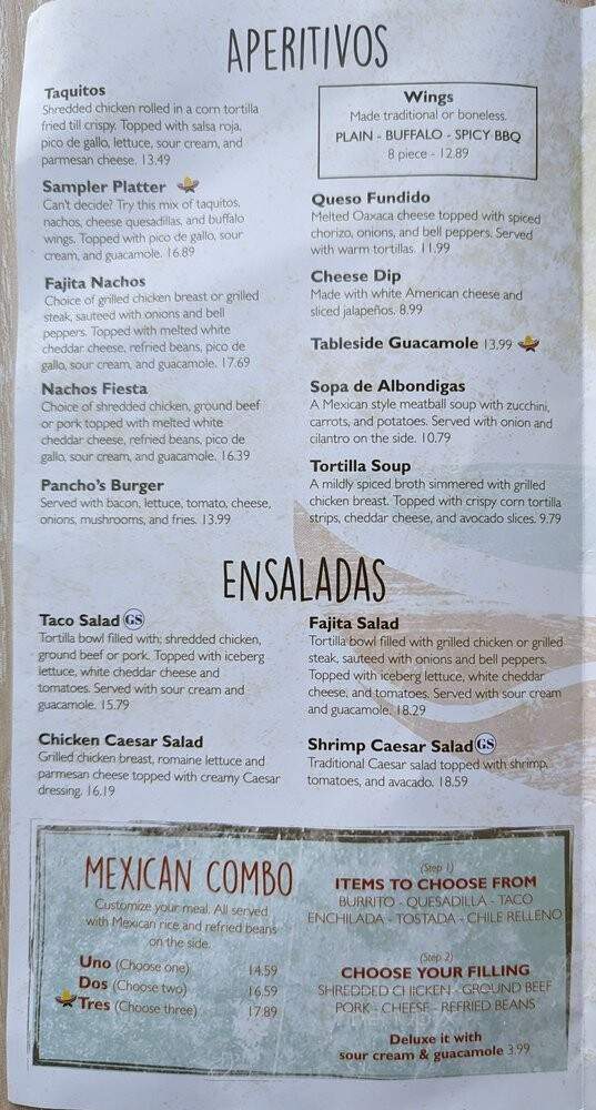 Sombrero's Mexican Restaurant - South Weymouth, MA menu_pic