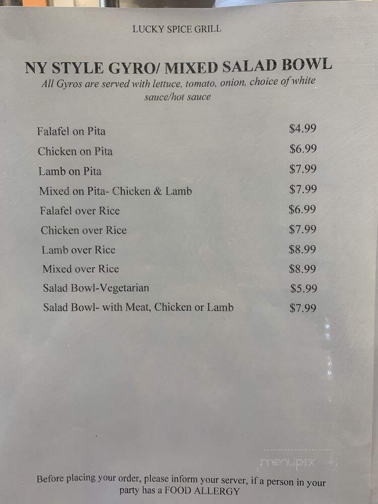 Spice Grill - Bohemia, NY menu_pic