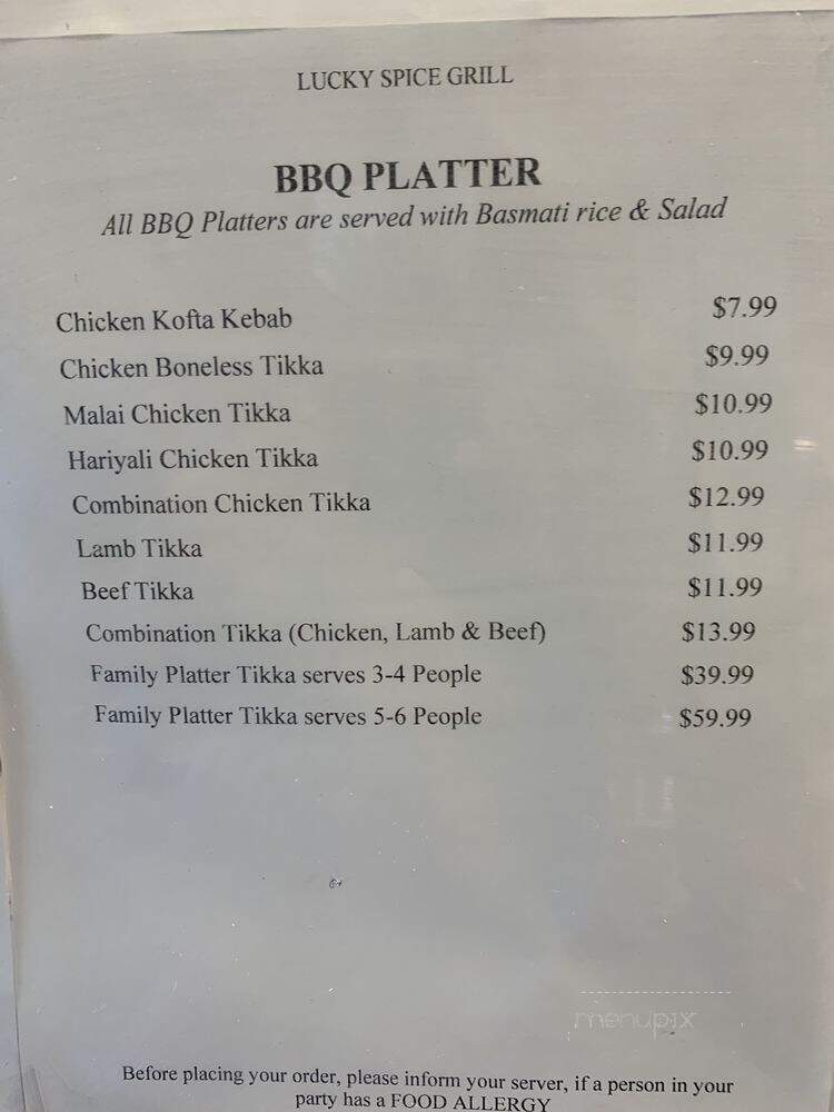Spice Grill - Bohemia, NY menu_pic