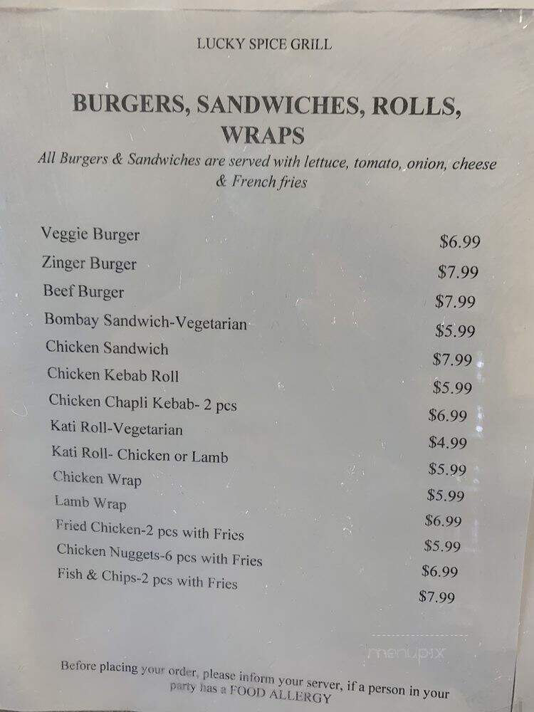 Spice Grill - Bohemia, NY menu_pic