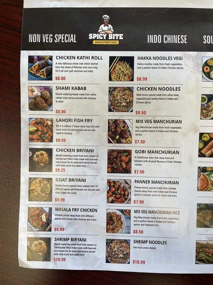 Spicy Bite - El Sobrante, CA menu_pic