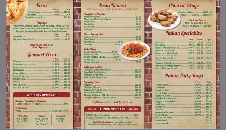 Stefko Pizza - Bethlehem, PA menu_pic
