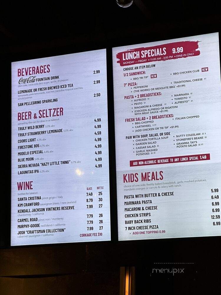 Stonefire Grill - Rancho Cucamonga, CA menu_pic