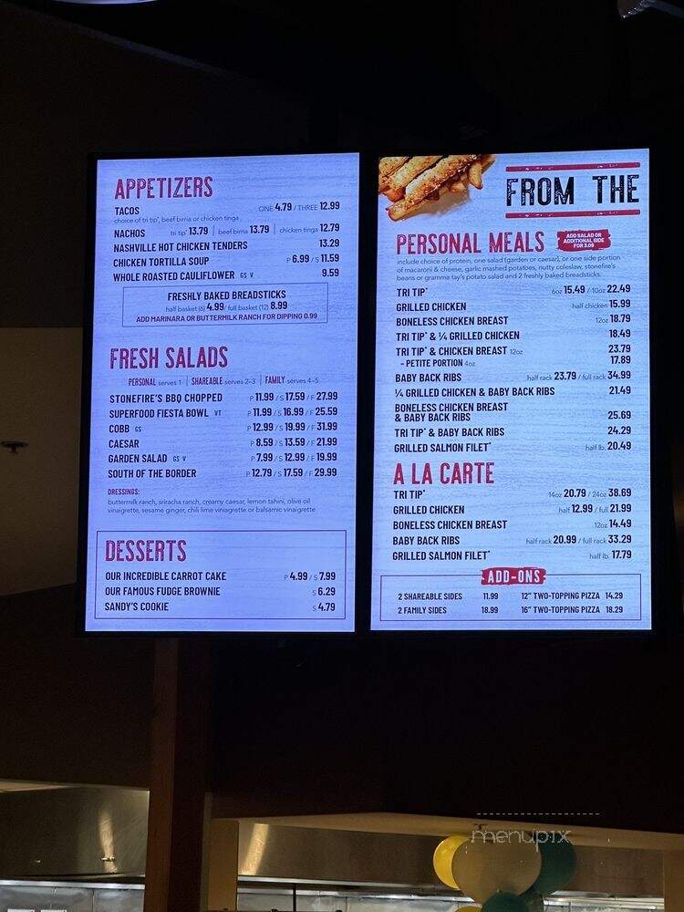 Stonefire Grill - Rancho Cucamonga, CA menu_pic