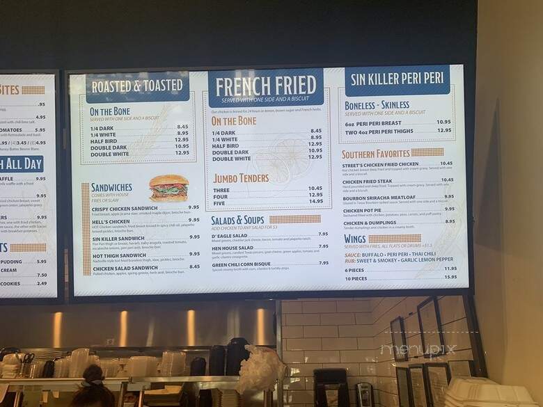 Street's Fine Chicken - Dallas, TX menu_pic