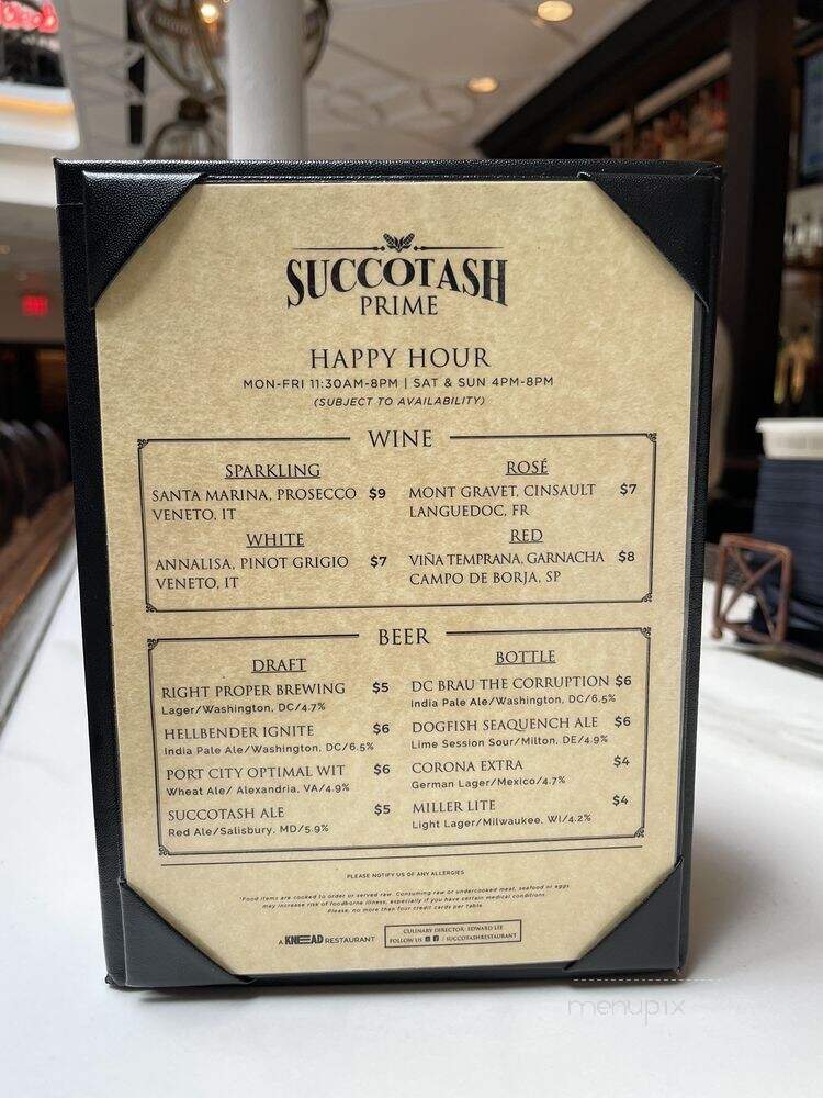 Succotash - Washington, DC menu_pic