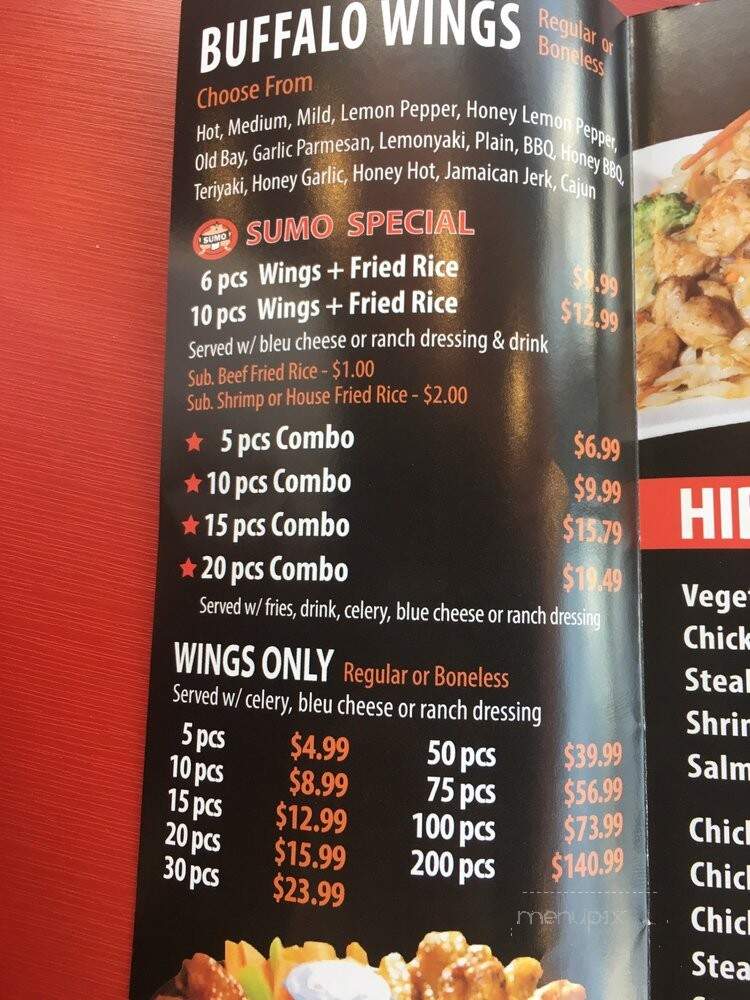 Sumo Hibachi & Wings - Baltimore, MD menu_pic