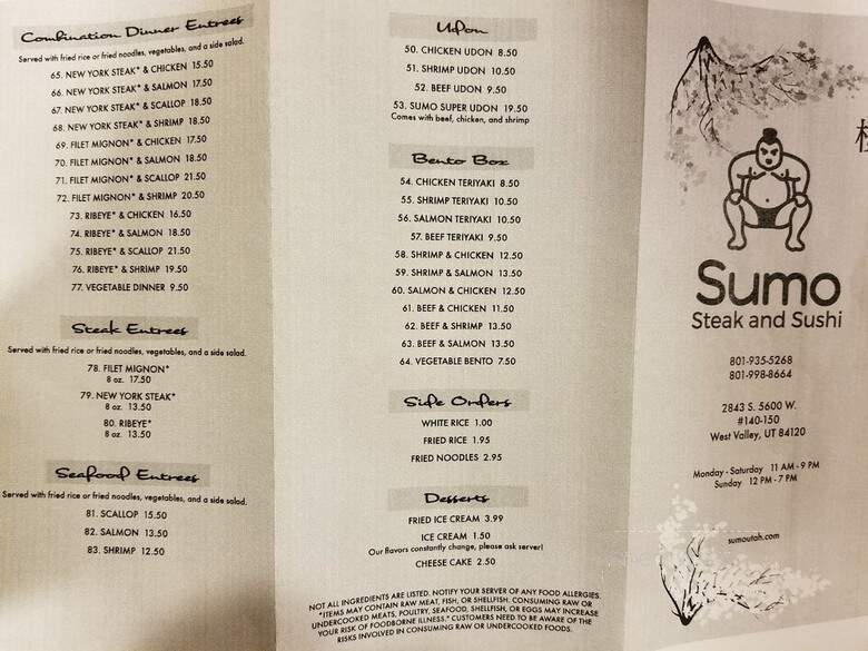 Sumo - West Valley City, UT menu_pic