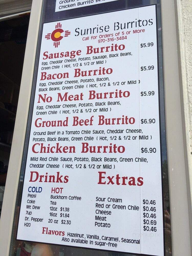 Sunrise Burritos - Montrose, CO menu_pic