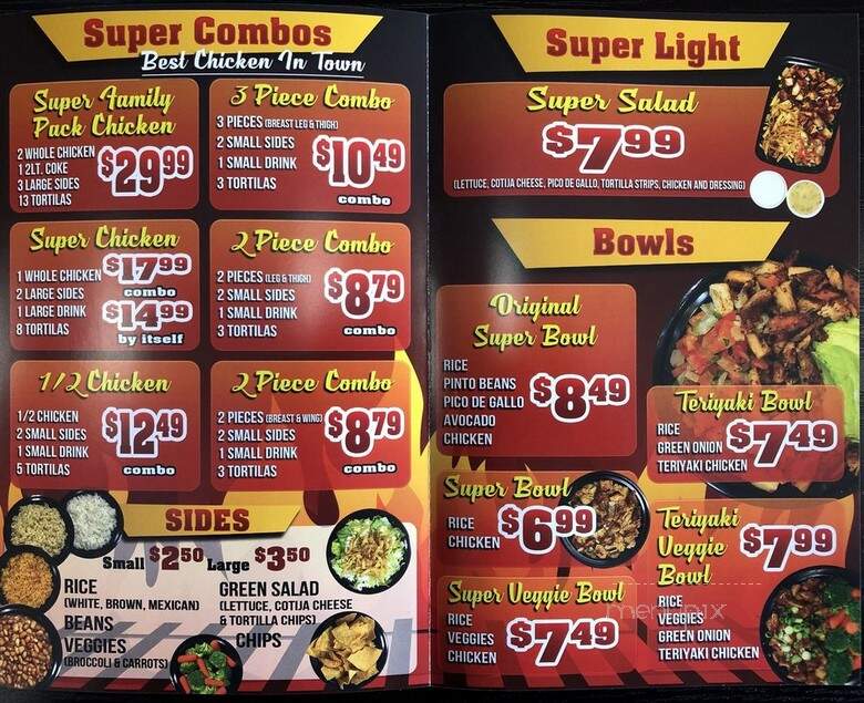 Super Pollo Grill - Riverside, CA menu_pic