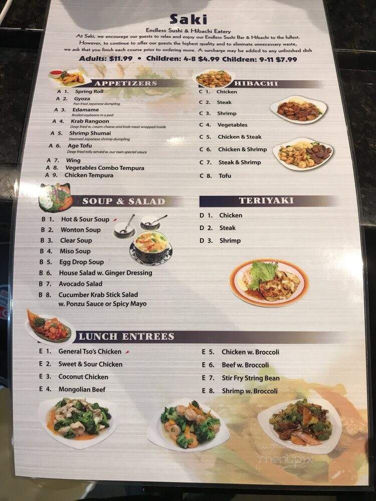 Sushi Bar & Hibachi Steakhouse - Palm Harbor, FL menu_pic