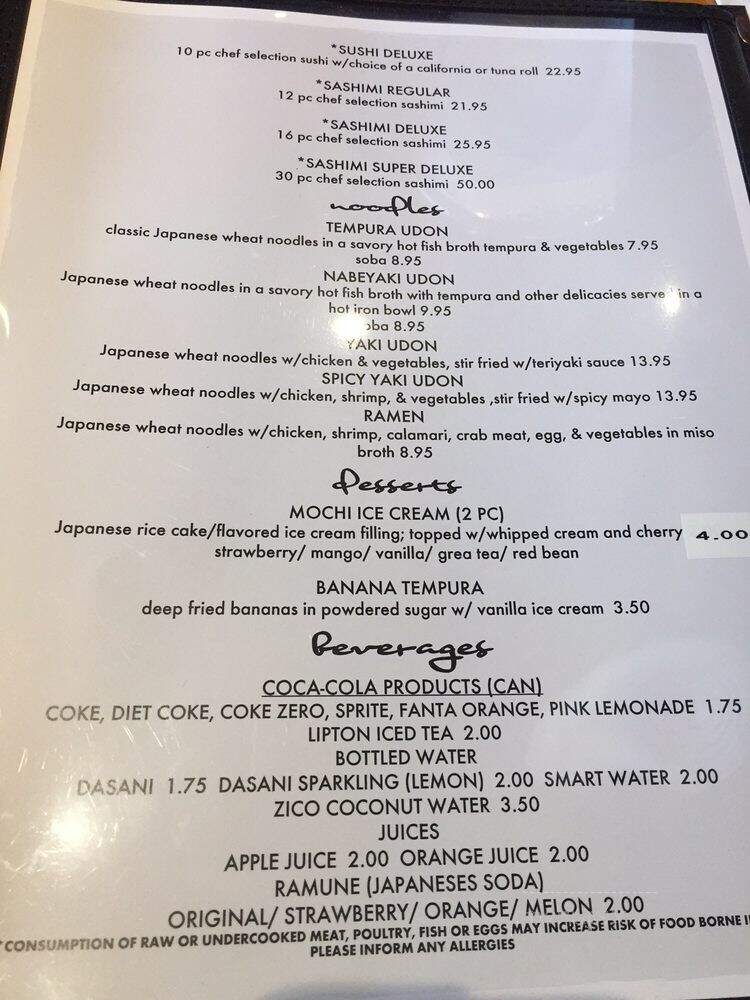 Sushi Kafe - Rochester Hills, MI menu_pic