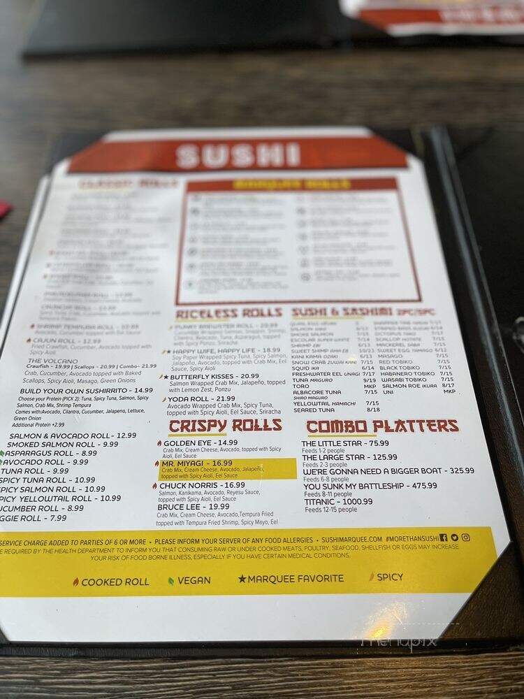 Sushi Marquee - Frisco, TX menu_pic