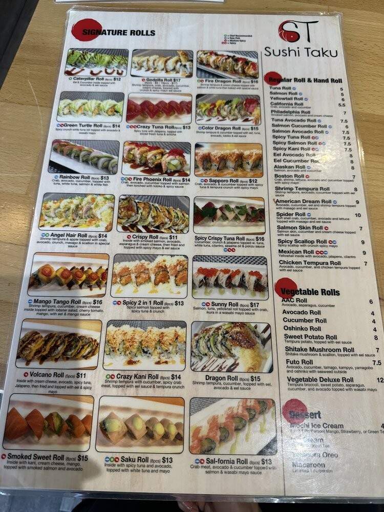 Sushi Taku - Chicago, IL menu_pic
