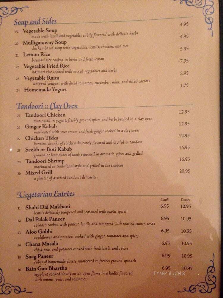 Swad Tandoori - New London, CT menu_pic