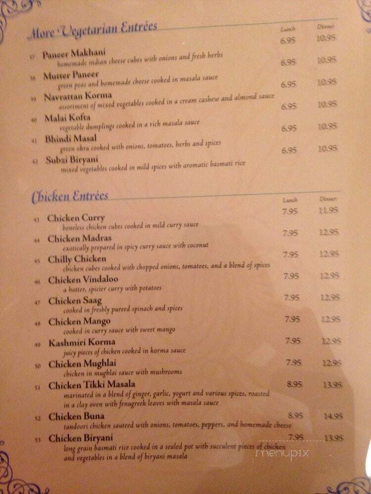 Swad Tandoori - New London, CT menu_pic