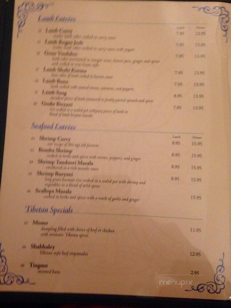 Swad Tandoori - New London, CT menu_pic