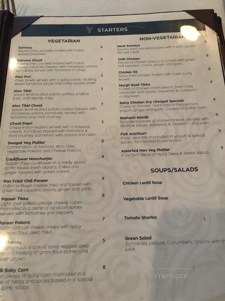 Swagat Indian Cuisine - Morrisville, NC menu_pic