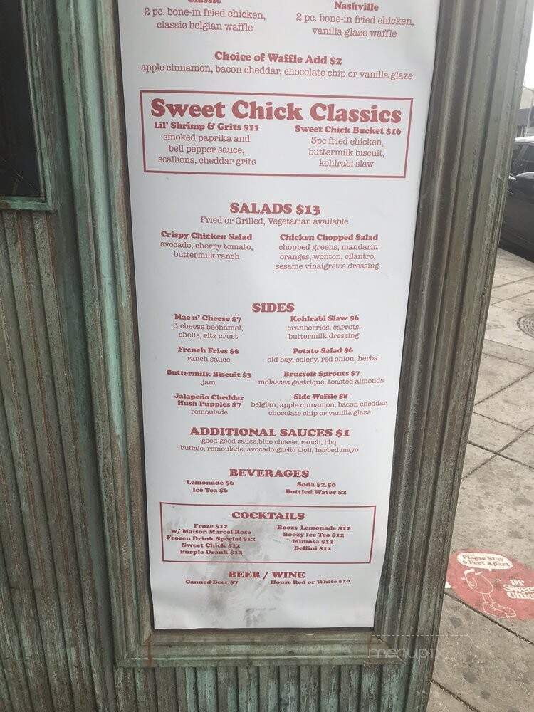 Sweet Chick - Los Angeles, CA menu_pic