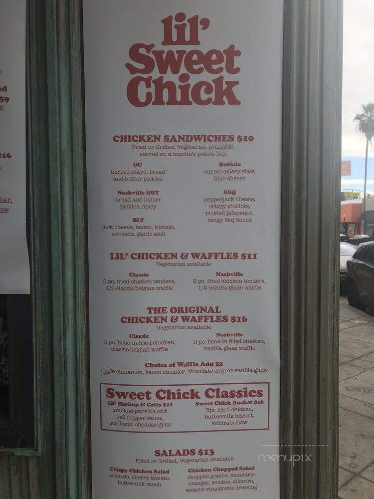 Sweet Chick - Los Angeles, CA menu_pic