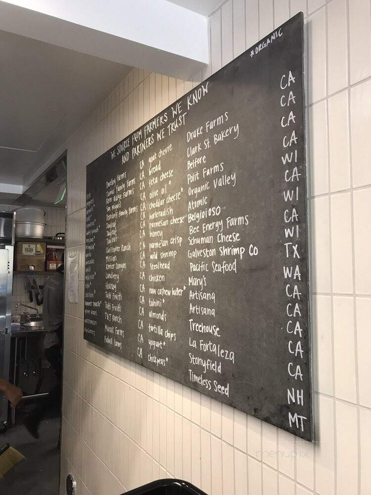 sweetgreen - Los Angeles, CA menu_pic