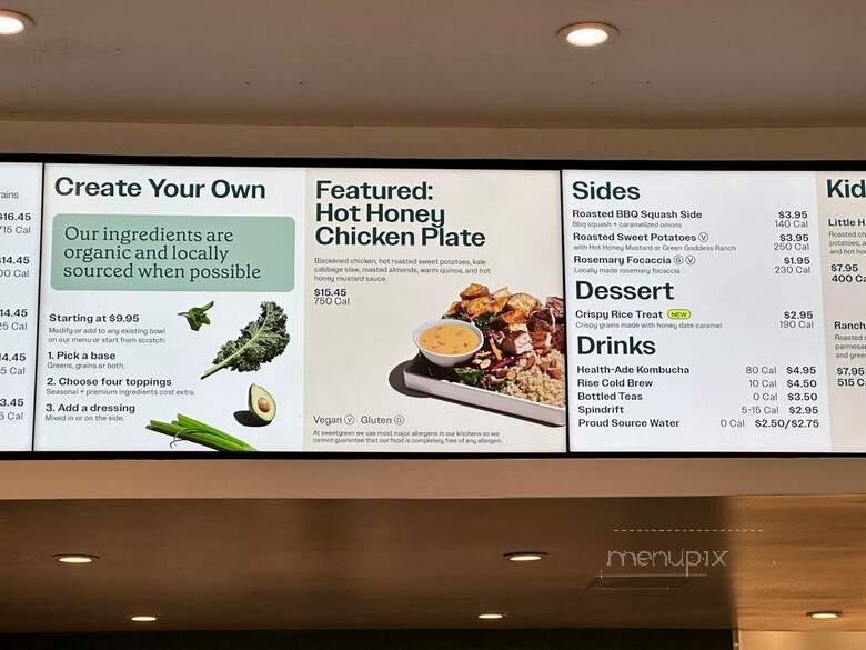 sweetgreen - Marina Del Rey, CA menu_pic
