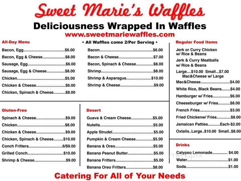 Sweet Marie's Waffles - West Palm Beach, FL menu_pic