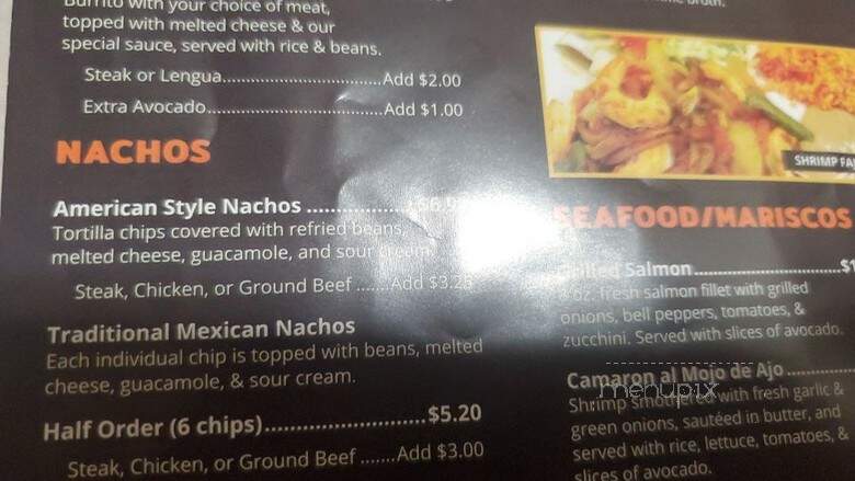 Taco Diner - Aurora, IL menu_pic