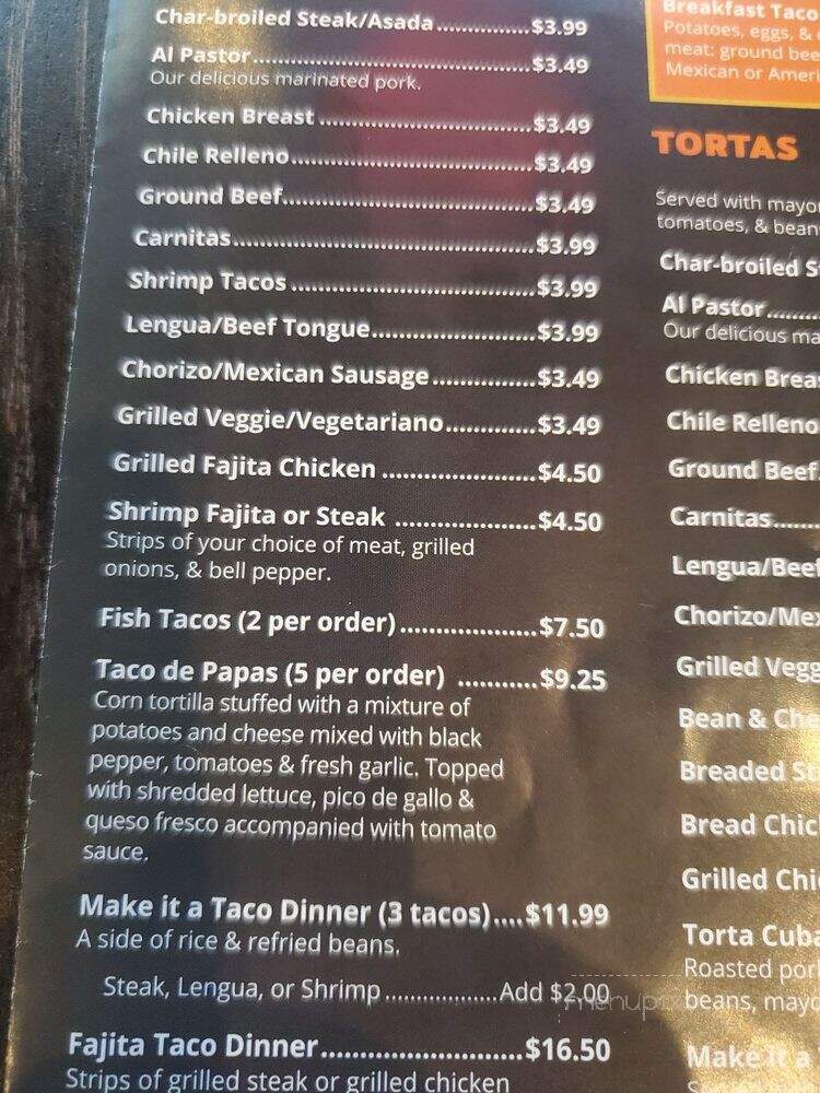 Taco Diner - Aurora, IL menu_pic