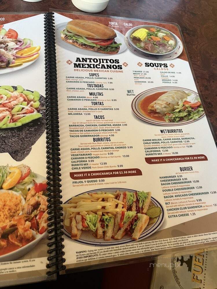 Tacos Y Mariscos La Fuente - Bellflower, CA menu_pic