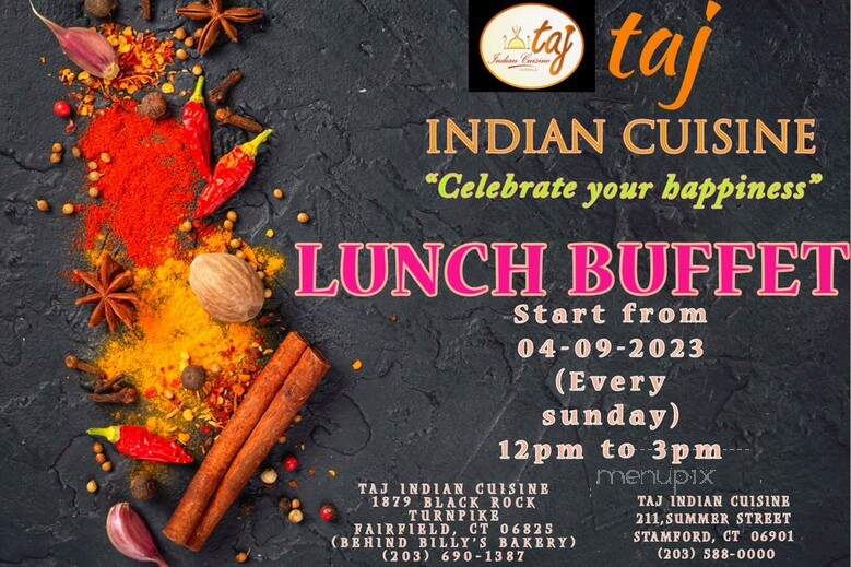Taj Indian Cuisine Fairfield - Fairfield, CT menu_pic