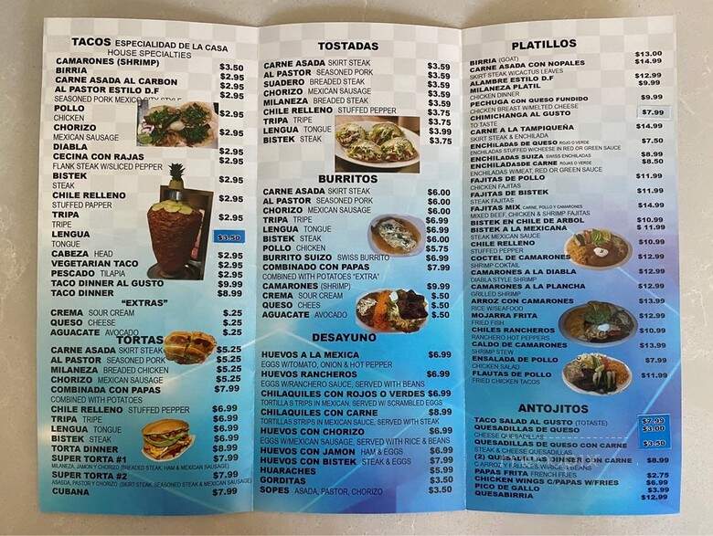 Taqueria El Dorado 2 - Chicago, IL menu_pic