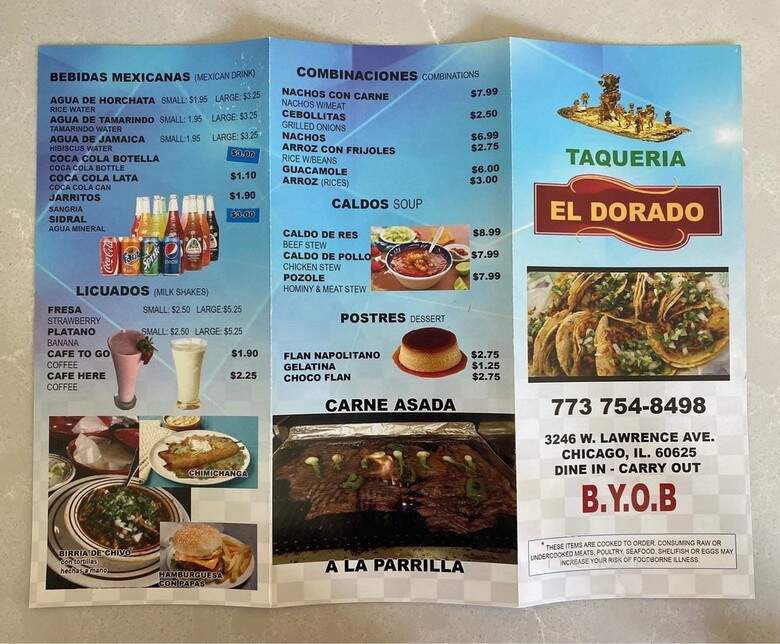 Taqueria El Dorado 2 - Chicago, IL menu_pic