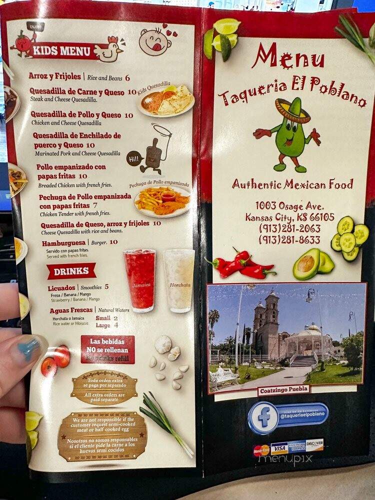 Taqueria El Poblano - Kansas City, KS menu_pic