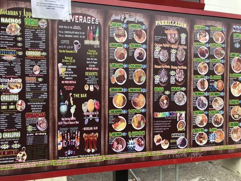 Taqueria Hacienda Mexican Restaurant - San Antonio, TX menu_pic