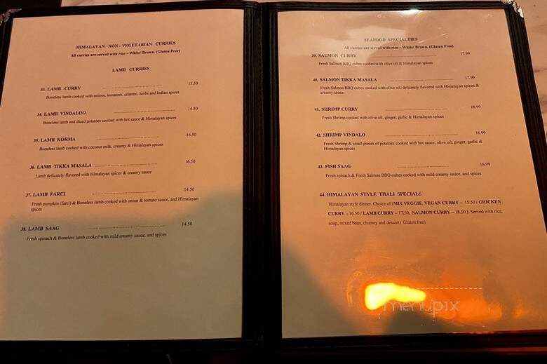 Taste Of Nepal - Ukiah, CA menu_pic