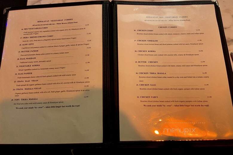 Taste Of Nepal - Ukiah, CA menu_pic