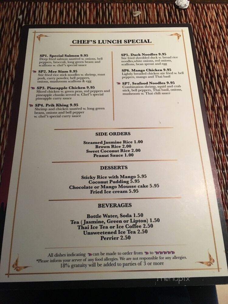 Taste of Thai - Basking Ridge, NJ menu_pic