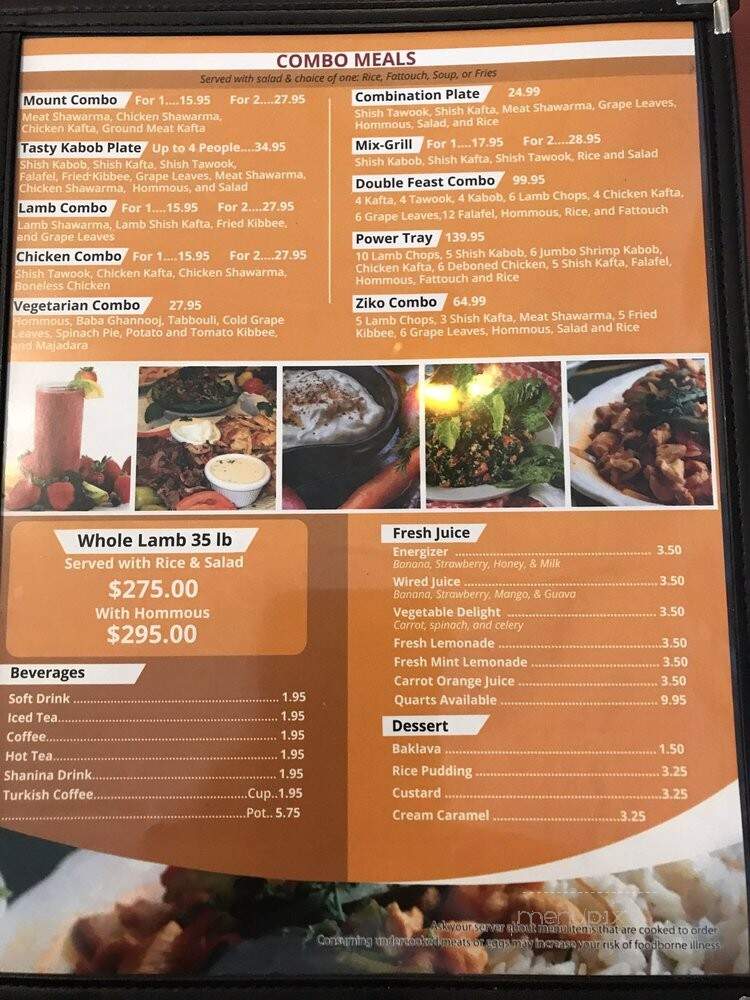 Tasty Kabob - Westland, MI menu_pic